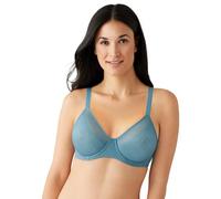 Wacoal Damen Elevated Allure Nahtloser Ungefütterter Bügel BH mit voller Abdeckung, Undurchsichtige, Blau-Provincial Blue, 90F