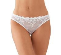 Wacoal Damen Embrace Lace Moderate Coverage Panty, 64391 Unterwäsche im Bikini-Stil, Durchsichtig, Delicious Wh, L