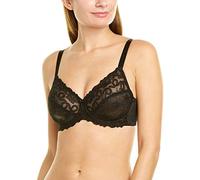 Wacoal Damen Renaissance Rose Embroidered Underwire Bra BH mit voller Abdeckung, Durchsichtig, Schwarz, 80D