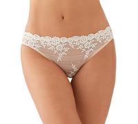 Wacoal Women's Embrace Lace Bikini Panty, Naturally Nude/Ivory, Large