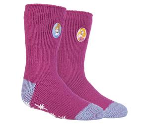 Wärmehalter - Kinder-Charakter rutschfeste 2.3 TOG Winter warme thermische Pantoffel Socken mit Greifern - Disney Princess EU 27 - EU 29
