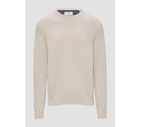 s.Oliver Herren 2152193 Pullover mit Logo-Stitching, Weiß 03W0, M
