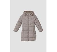 Steppmantel S.OLIVER JUNIOR, Mädchen, Gr. 98, light grau, Web, Obermaterial: 100% Polyester. Futter: 100% Polyester, unifarben, casual, regular fit ca. Mitte Oberschenkel, Rundhals, Langarm, Mäntel, m