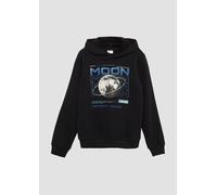 Wärmender Sweatshirt-Hoodie mit Frontprint 158/164 schwarz