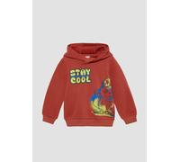 Wärmendes Kapuzen-Sweatshirt mit Frontprint 116/122 rot 2153446.3840.116_122