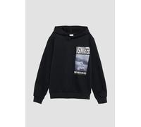 Wärmendes Kapuzen-Sweatshirt mit Frontprint 158/164 schwarz 2153523.9999.158_164