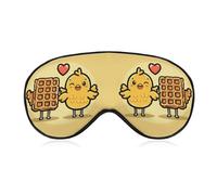Waffeln und Hühneraugenmaske Schlafmaske Augenmasken für Schlaf Schlafmasken für Frauen Männer Schlafmaske Reise Augenmaske Schlafmaske Verdunkelung Lustige Schlafmaske Niedliche Schlafmaske
