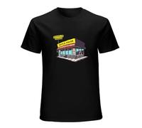 Waffle House Illustration Graphic Tee Shirt Short-Sleeve Unisex T-Shirt Black XXL