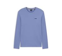 BOSS Pyjama-Shirt aus Baumwoll-Mix mit Waffelstruktur - Style Waffle LS-Shirt, 50535870 Blau XXL