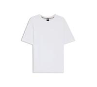 BOSS Pyjama-Shirt aus Baumwoll-Mix mit Logo-Stickerei - Style Waffle T-Shirt, 50535891 Weiß XL