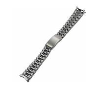 WAHRE 19mm 20mm Day Date Style Stahlarmband passend for Seiko 5 Sxns80 Snxs79 Snxs79k Snxs77k Snxs73 Uhrenarmband Armband Ersatzteile(Silver,19mm)