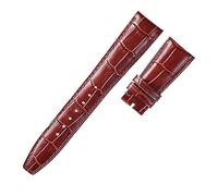 WAHRE 20mm 22mm Uhr Armband Fit for IWC Uhren Portofino Portugieser Strap Uhr Zubehör Echtes Leder Uhr Band Gürtel Kette(Only Brown Strap,20mm)