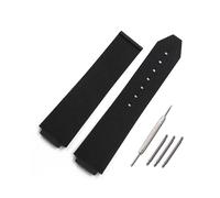 WAHRE Uhrenzubehör, Kautschukarmband for Damen, Passend for Uhren Der for HUBLOT-Serie Mit Herren, 15 Mm X 21 Mm, Wasserdichtes Und Schweißfestes Armband(Black,18mm)