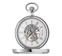 Waidzeit Herren Taschenuhr Edelstahl Silber mit Uhrenkette UWAFJ01 Analoguhr