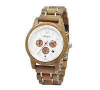 Waidzeit YR01 Barrique Chronograph Reserve Uhr Herrenuhr Holz Analog Datum Braun
