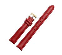 WAikub 12mm - 20mm buntes Leder-Uhrenarmband, Damen-Uhrenarmband, Uhren-Ersatzarmband, 14mm