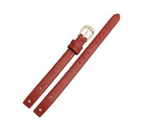 WAikub 8mm Armband Echtes Leder Uhrenarmband Damen Armband für Damenuhr Ersatzzubehör, 8mm