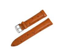 WAikub Armband aus Leder mit Strauß-Aufdruck, 18mm - 22mm, Schnellverschluss, Federsteg, Uhrenarmband, Uhrenzubehör, 19mm