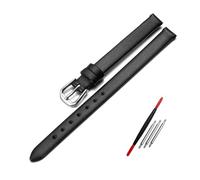 WAikub Leder-Uhrenarmband, 6mm, 8mm, 10mm, 12mm, Rot, Weiß, kleines Damen-Uhrenarmband, 6mm