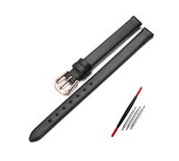 WAikub Leder-Uhrenarmband, 6mm, 8mm, 10mm, 12mm, Rot, Weiß, kleines Damen-Uhrenarmband, 6mm