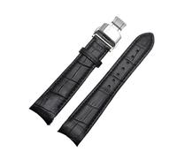 WAikub Leder-Uhrenarmband, gebogenes Ende, Uhrenarmband, 20mm, 21mm, 22mm, Herrenuhr, Ersatzarmband, Uhrenzubehör, 21mm