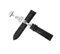 WAikub Lederarmband 12mm - 24mm Universelles Uhrenarmband mit Schmetterlingsschließe aus Stahl 22mm Uhrenarmband, 20mm