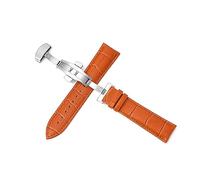 WAikub Lederarmband 12mm - 24mm Universelles Uhrenarmband mit Schmetterlingsschließe aus Stahl 22mm Uhrenarmband, 20mm