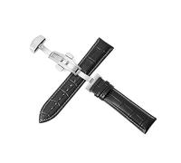 WAikub Lederarmband 12mm - 24mm Universelles Uhrenarmband mit Schmetterlingsschließe aus Stahl 22mm Uhrenarmband, 20mm