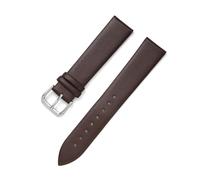 WAikub Uhrenarmband 8mm - 22mm, weiches und dünnes Leder-Uhrenarmband, Herren- und Damen-Uhrenarmband, Dunkelbraun, 17mm