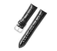 WAikub Uhrenarmband aus Lackleder, glänzendes Leder, 20mm, 22mm, Uhrenarmband, Herren- und Damenuhrenzubehör, Schwarz, 20mm