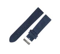 WAikub Wildleder Leder Uhrenarmband 18mm 20mm 22mm Armband Edelstahl Schnalle Männer Frauen Uhr Zubehör, Blau, 22mm