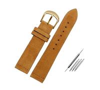 WAikub Wildleder-Uhrenarmband 16mm/18mm/20mm/22mm Vintage handgefertigtes Leder-Uhrenarmband, 16mm