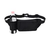 Waist Bag with Water Bottle Holder, Adjustable Fanny Pack, Waterproof Hydration Belt Hiking, Running, Walking, Jogging, Camping, Hip Pouch for Workout Gear, 8.11 Inches