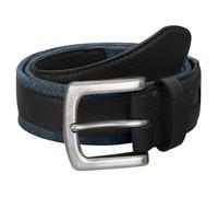 Waist Wow Herren Freizeitgürtel | Herrengürtel aus Segeltuch & Leder Gemischt Geflochten | Für Business, Freizeit, Jeans |Dunkelgrau & Schwarz, M