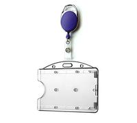 Waizmann.IDeaS® 1x Ausweisset - Ausweisjojo Jojo Zipper oval + Kartenhalter Daumeneingriff Kartenhülle Ausweis Hülle querformat horizontal GROSSE FARBAUSWAHL