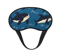 Wal-Schlafmaske, weich, bequem, Augenmaske mit verstellbarem Riemen, Verdunkelung, Augen-Schlafschutz, Abdeckung für Damen, Mädchen, Herren, Reisen, Yoga, Nickerchen, Schichtarbeit