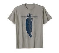 Wal und Schiff, Ozean, Marine, Nautik, Schiff, Küste, Meer T-Shirt