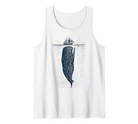 Wal und Schiff, Ozean, Marine, Nautik, Schiff, Küste, Meer Tank Top