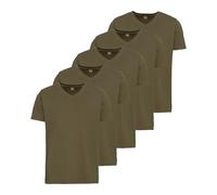 Wald & Forst T-Shirts 5er-Pack V-Ausschnitt, Oliv (Größe: M)