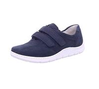 Waldläufer 399304-217 Marine (blau) - Slipper mit Loser Einlage - Damenschuhe Bequeme Ballerina/Slipper, Blau, Leder (Denver)