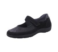 Waldläufer Ballerina Henni 496H33-350/001 Damen Weite H Stretch Schwarz