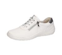 Waldläufer Moderner Damen Schnürschuh, Bequemschuh K-Milena Weiß aus Hirschleder. weiß Gr. 37