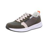 Waldläufer Low Sneaker H-matti Low Top 784001-101 Grün 219 Oliv Beige Leder Mit Eva & Herausnehmbar für Herren - 41