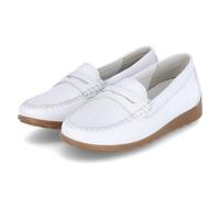 Waldläufer Damen Slipper/Mokassins Lucy Weiß Glattleder, Größe:40, Farbauswahl:weiß