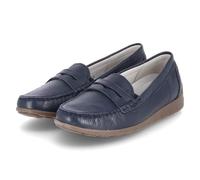 Waldläufer Damen Slipper/Mokassins Lucy Hirschleder Farbe Blau Größe 4/36.5 EU