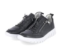 Waldläufer 916003-169/001 orthopädischer Schnürhalbschuh Glattleder Damen in schwarz