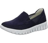 Waldläufer 916502 200 217 Damen Slipper H-Birdy Beige Dunkelblau, Blau, Gr. 5½