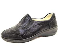 Waldläufer Kya Slipper schwarz K-Weite Glanz-Effekt - Größe 40