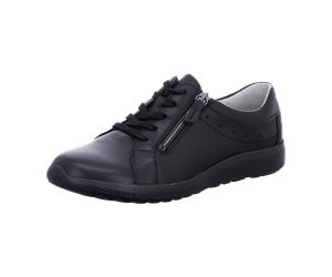 Waldläufer Bequeme Schnürschuhe für Damen, schwarz, Größe 39 EU / 6 UK