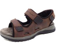 Waldläufer Crazy Horse Sandale Logoschriftzug Rauleder Uni Herren Sandale Rauleder Klettverschluss